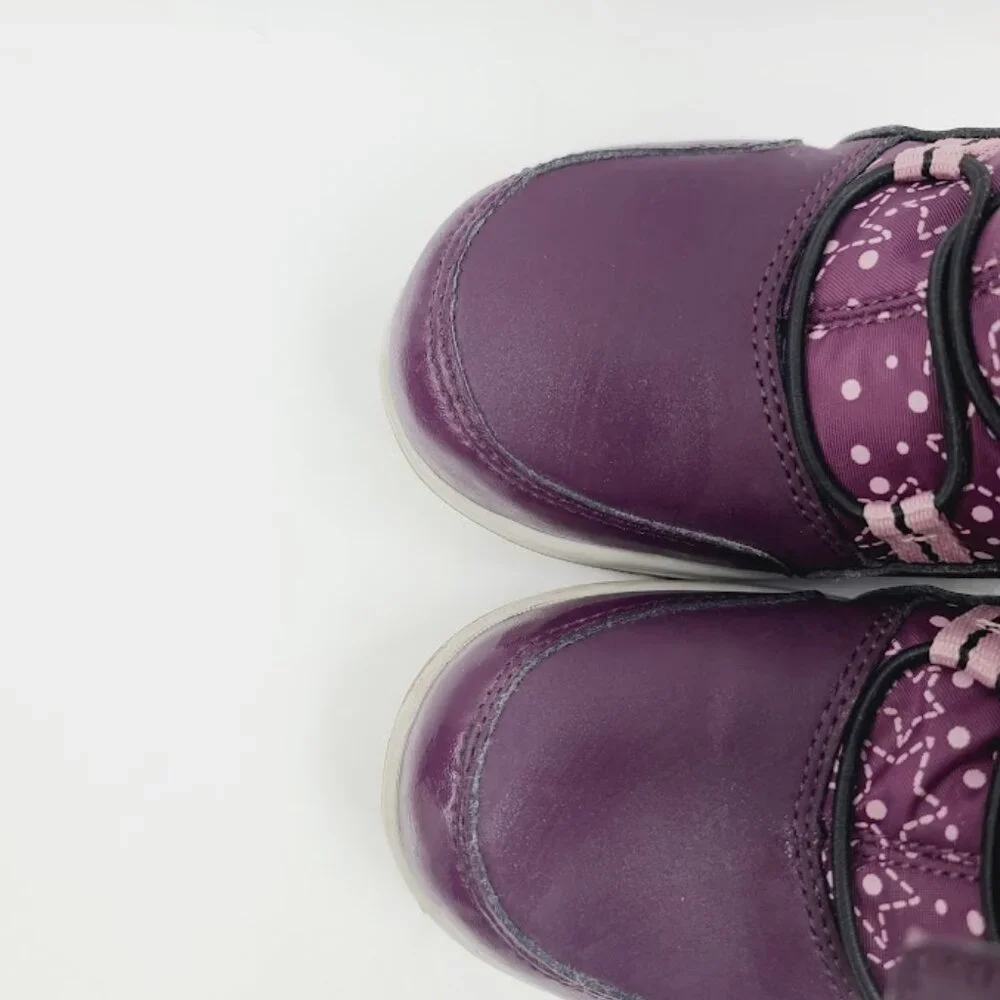 Geox Girl's Purple J Roby Lace Up Thermal Outdoor Winter Snow Boots Size 1